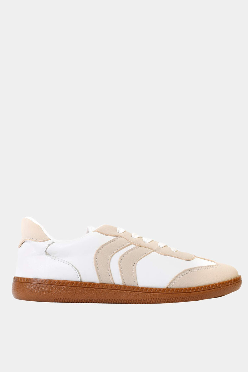 Retro Stripes Beige Sneaker - Amza - 37
