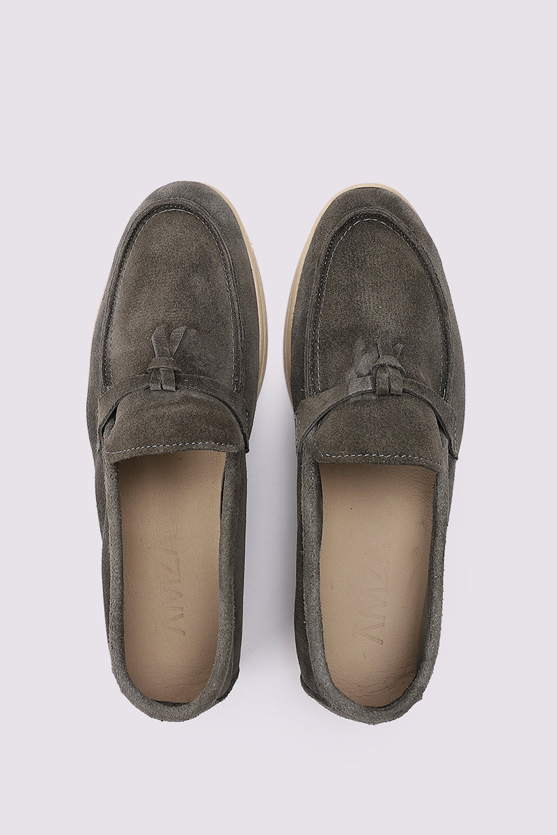 PREMIUM GREY TASSEL LOAFERS
