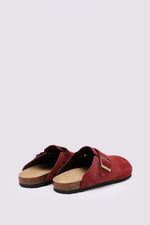 PREMIUM SUEDE CHERRY RED CLOGS