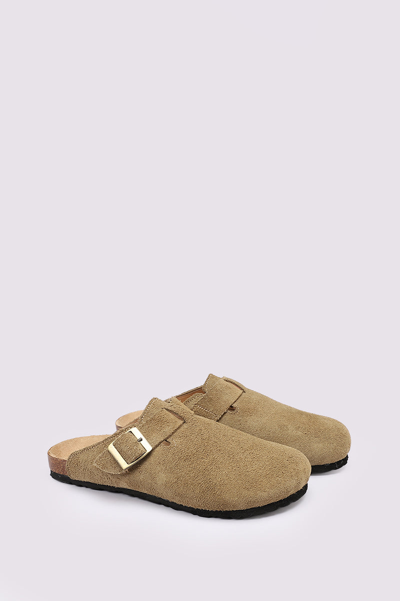 PREMIUM SUEDE BEIGE CLOGS