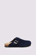 PREMIUM SUEDE NAVY CLOGS