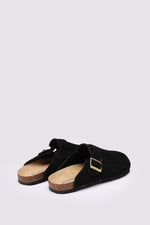 PREMIUM SUEDE BLACK CLOGS