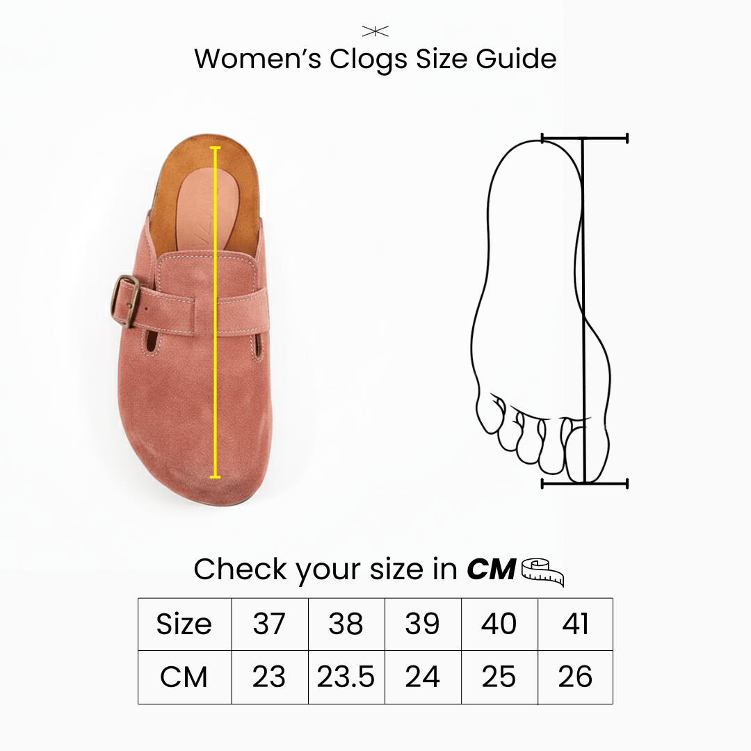 Size Chart Clogs
