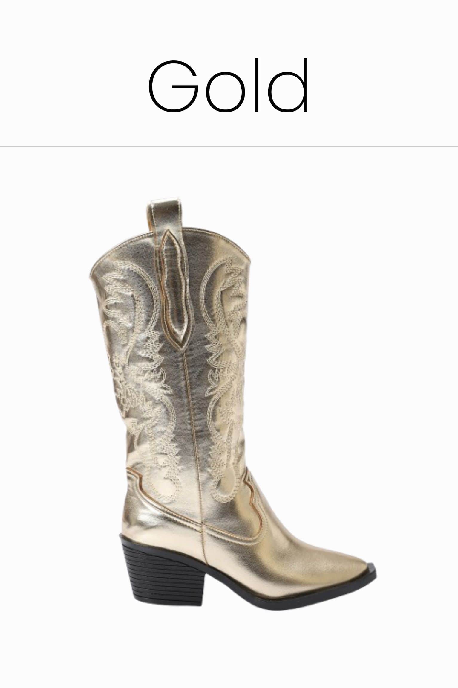 metallic-gold-embroidered-cowboy-boots - 