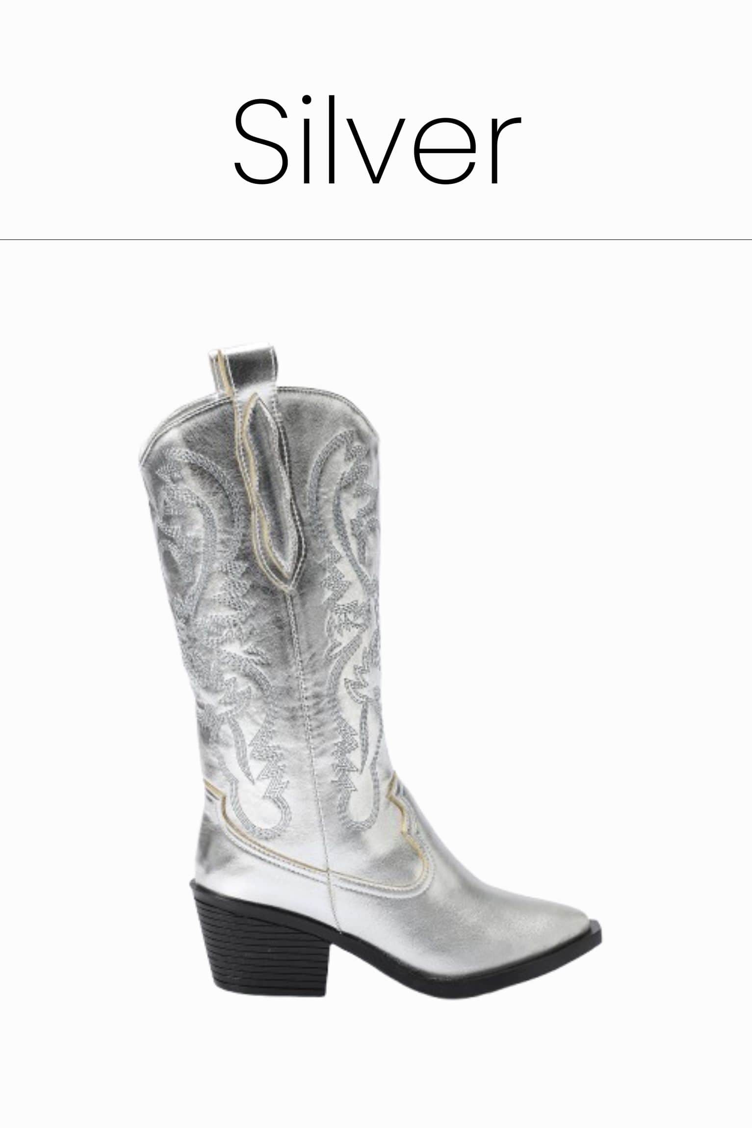 metallic-silver-embroidered-cowboy-boots - 