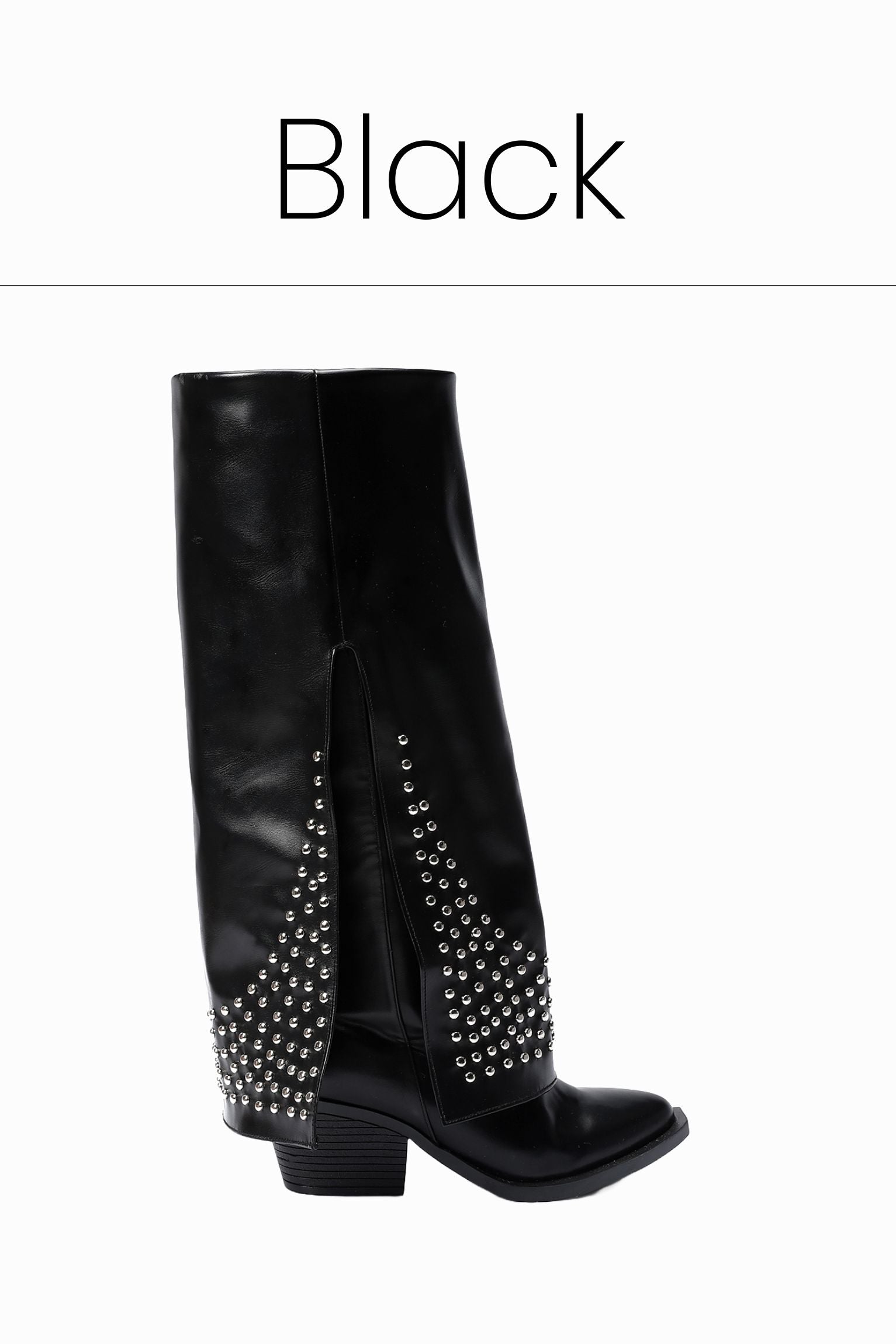 Studded Boot Women Black - 