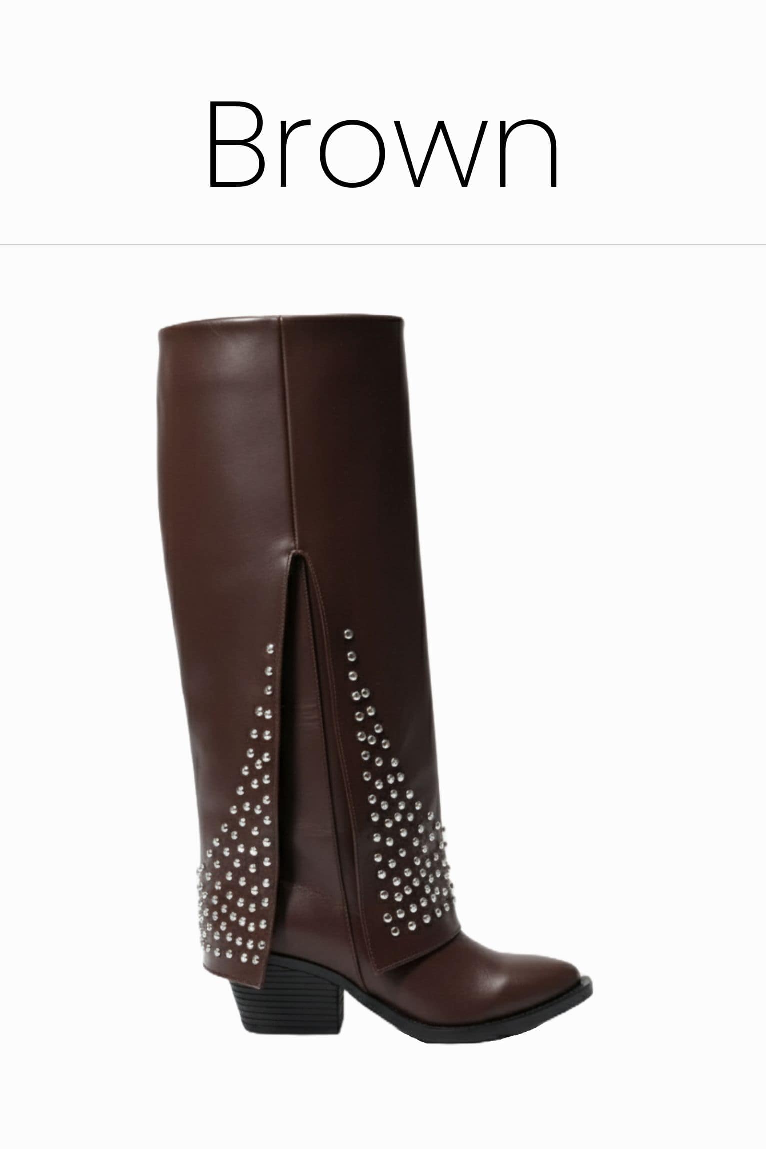 Studded Boot Women brown - 