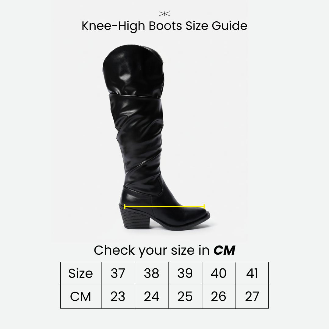 Size Chart Knee High Boots