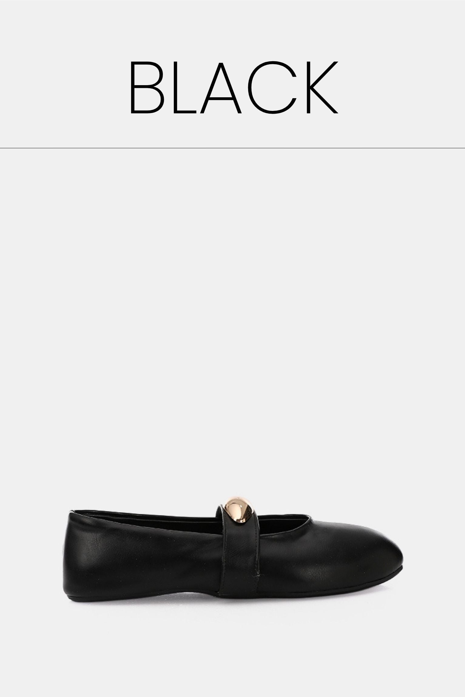 Gold buckle black mary jane