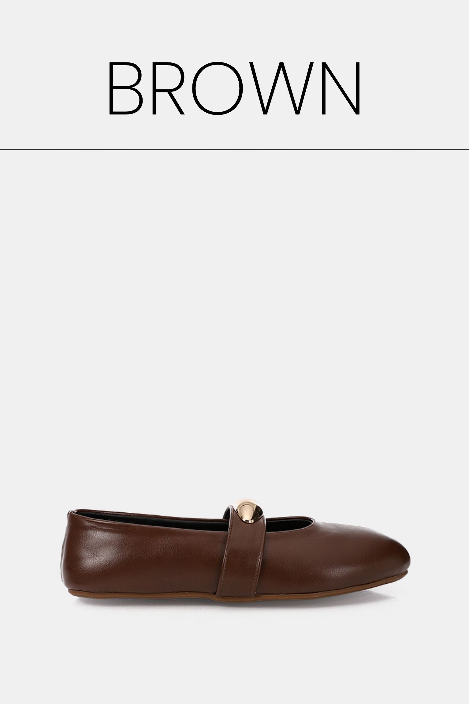 Gold buckle brown mary jane