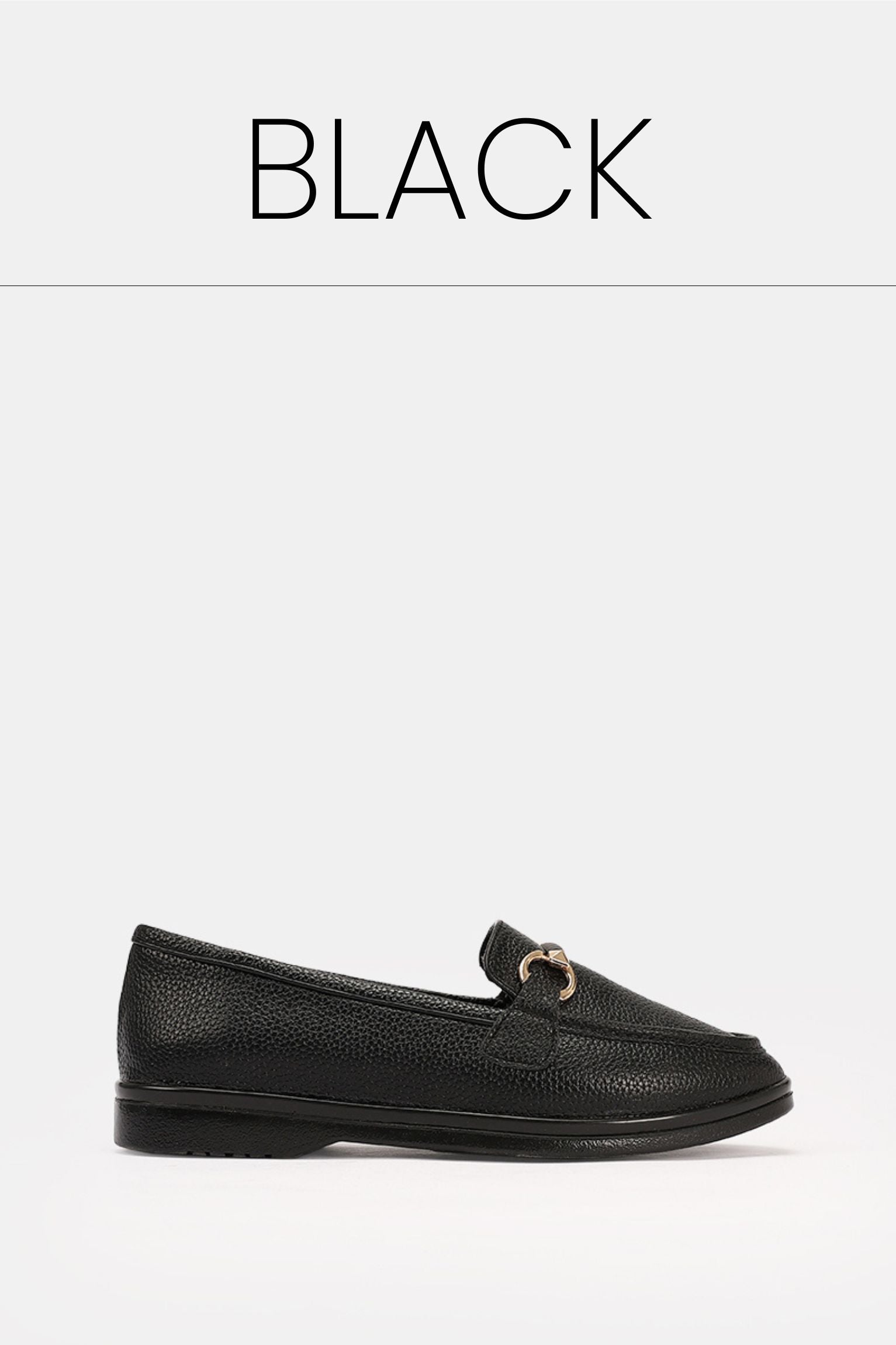 Black chained cushioned loafer