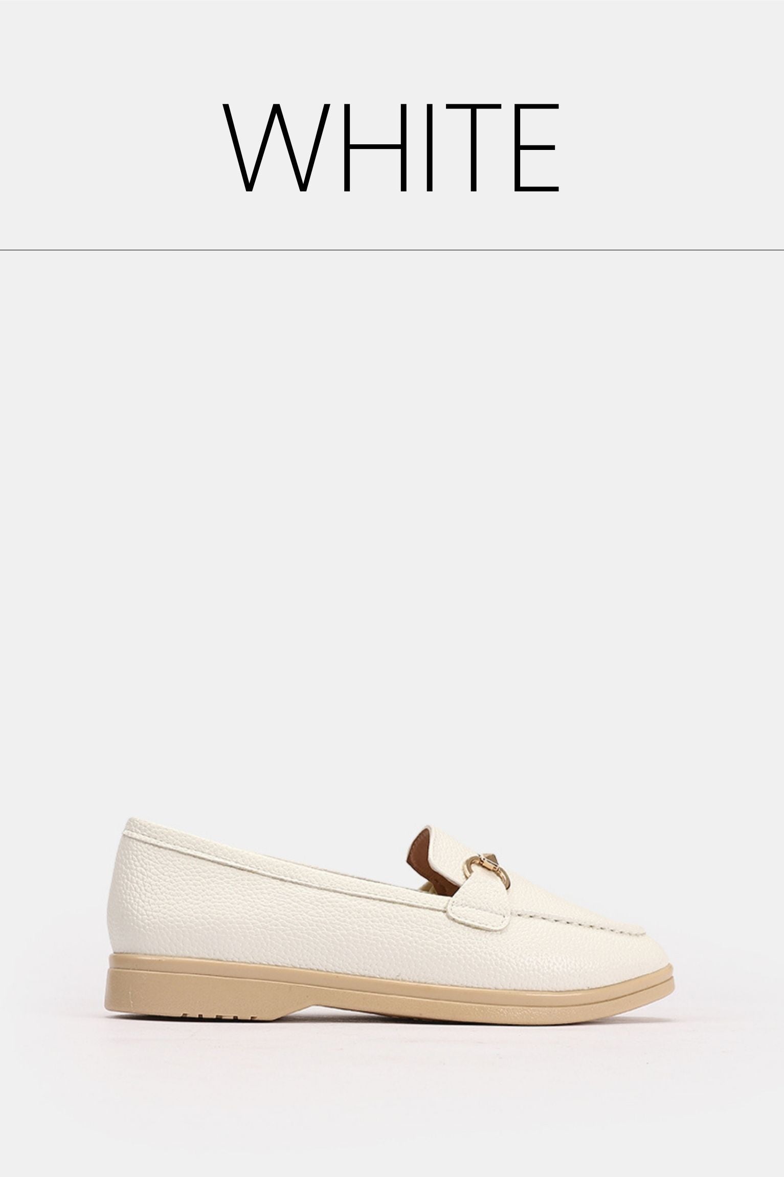 Creamy chained cushioned loafer