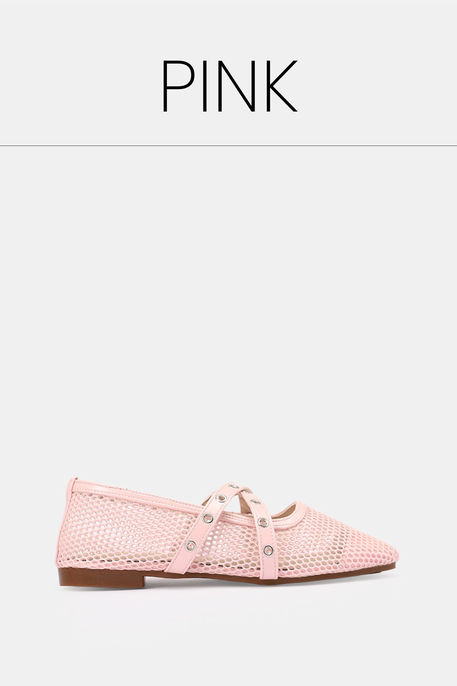 Cross strap pink ballerina
