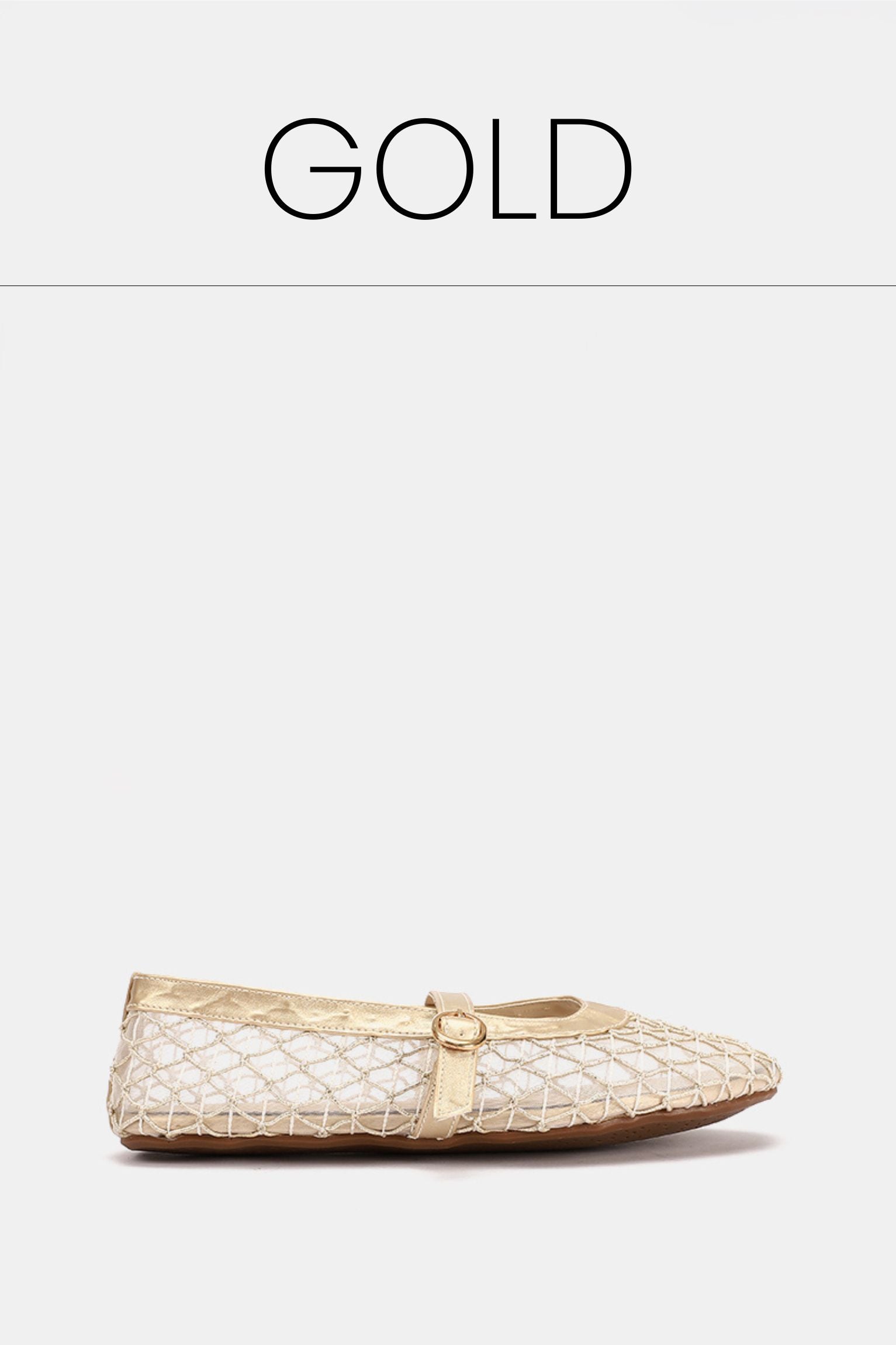 Diamond gold mesh ballerina