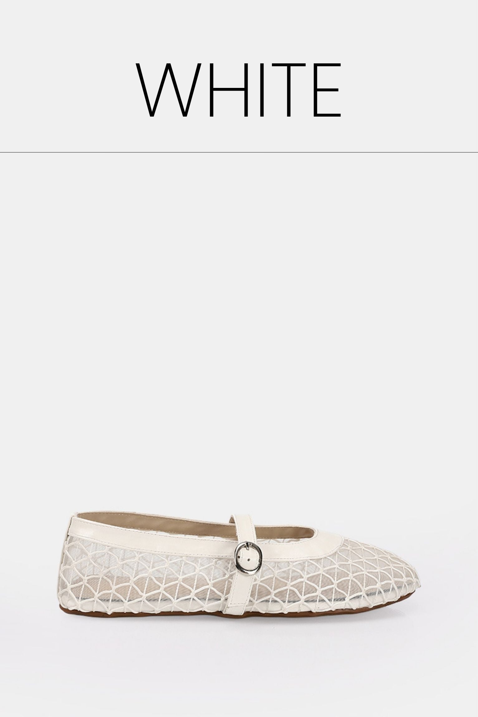 Diamond white mesh ballerina