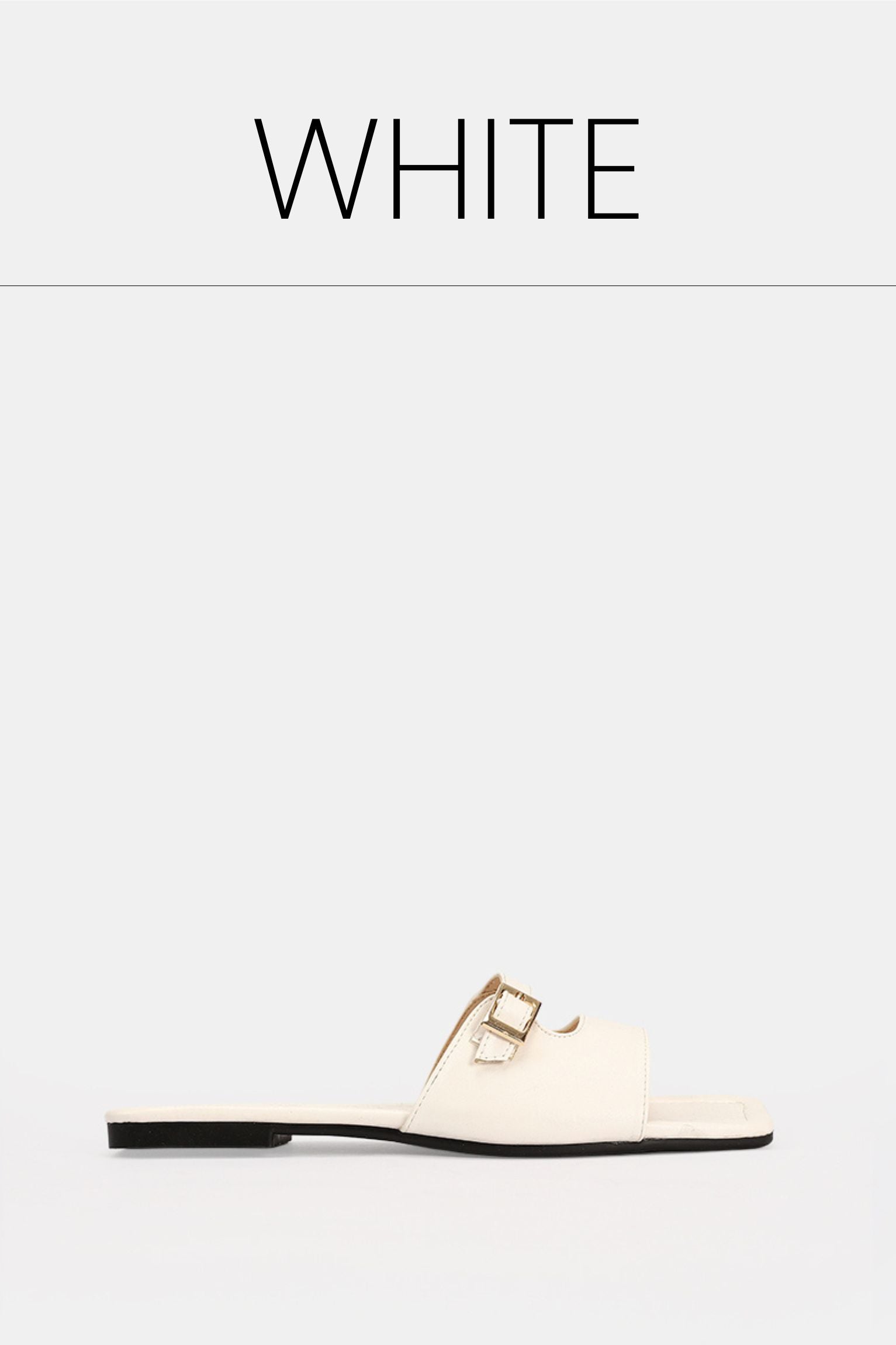 Leather creamy cushioned slipper
