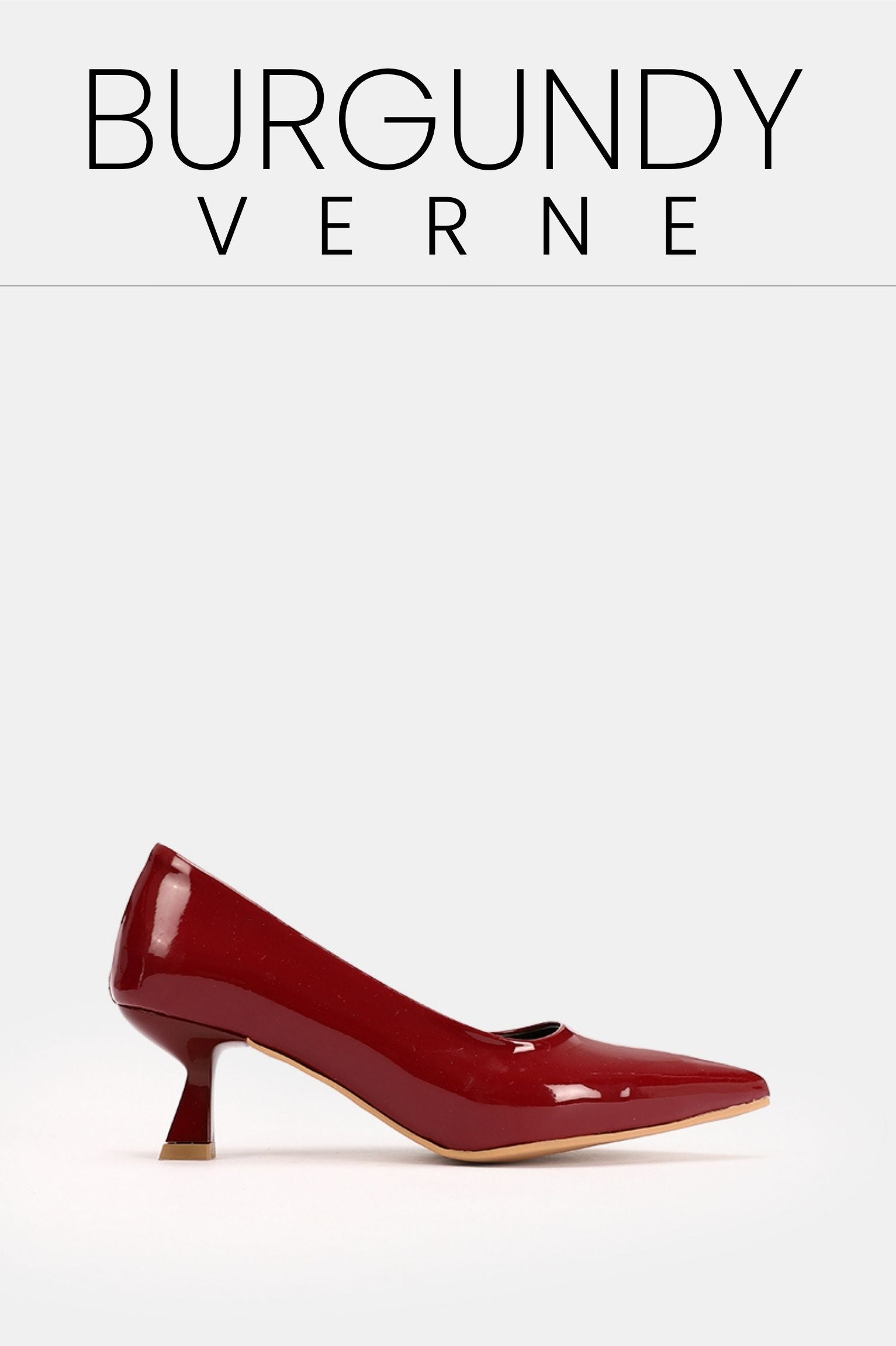 Pointed toe burgundy verne kitten heels