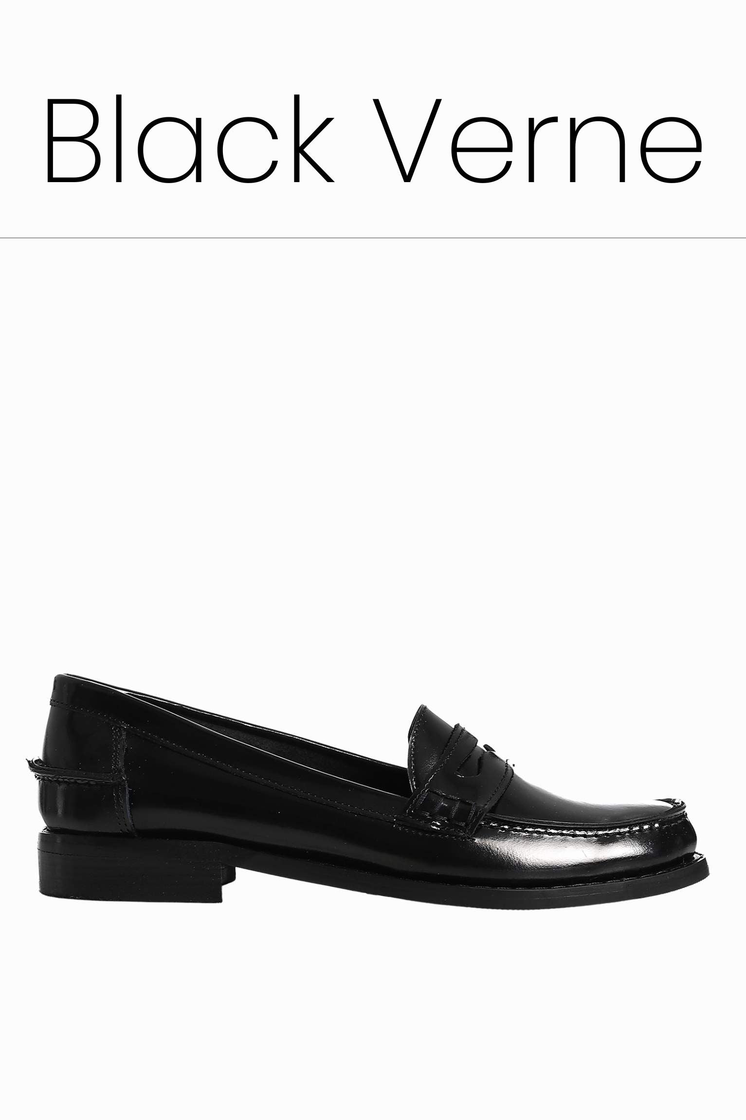 Black leather penny loafers