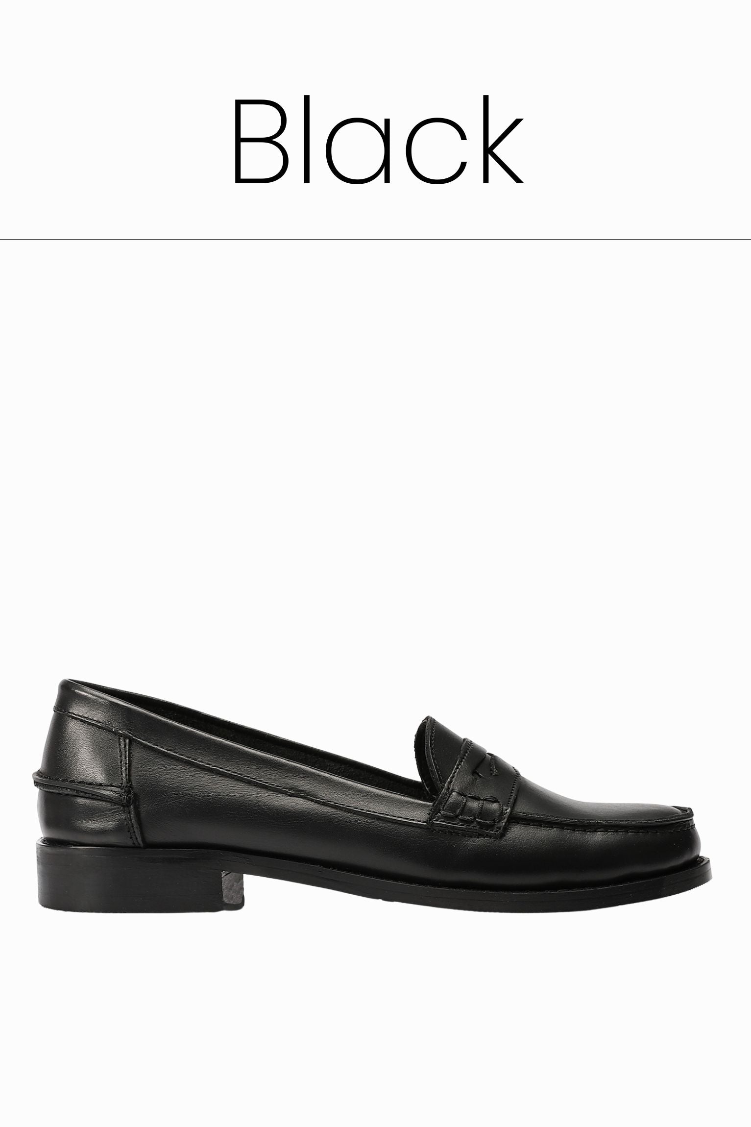 Black leather penny loafers copy