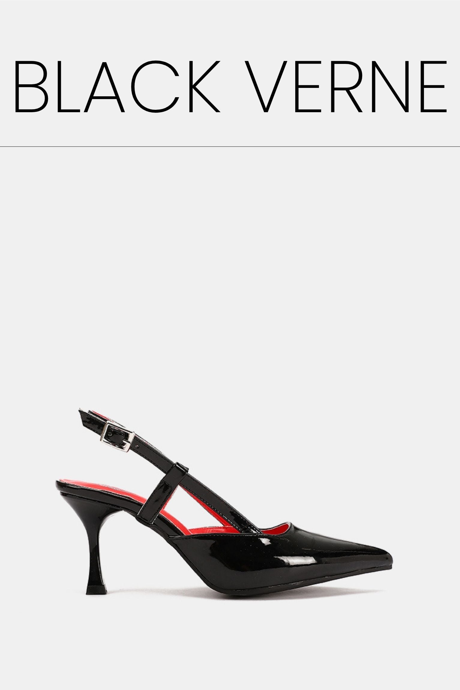 Slingback black verne kitten heels