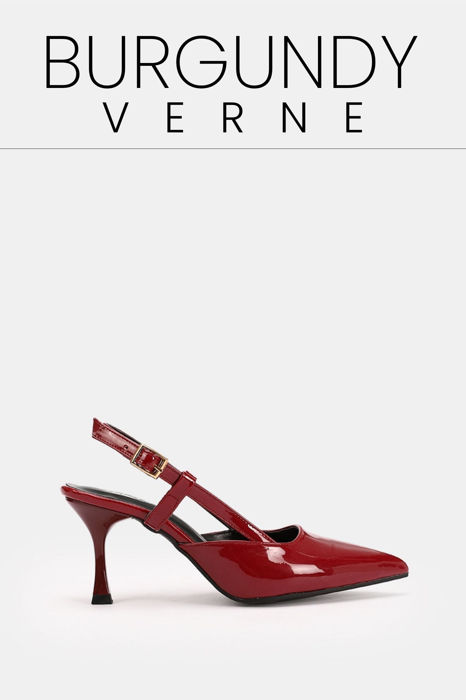 Slingback burgundy verne kitten heels