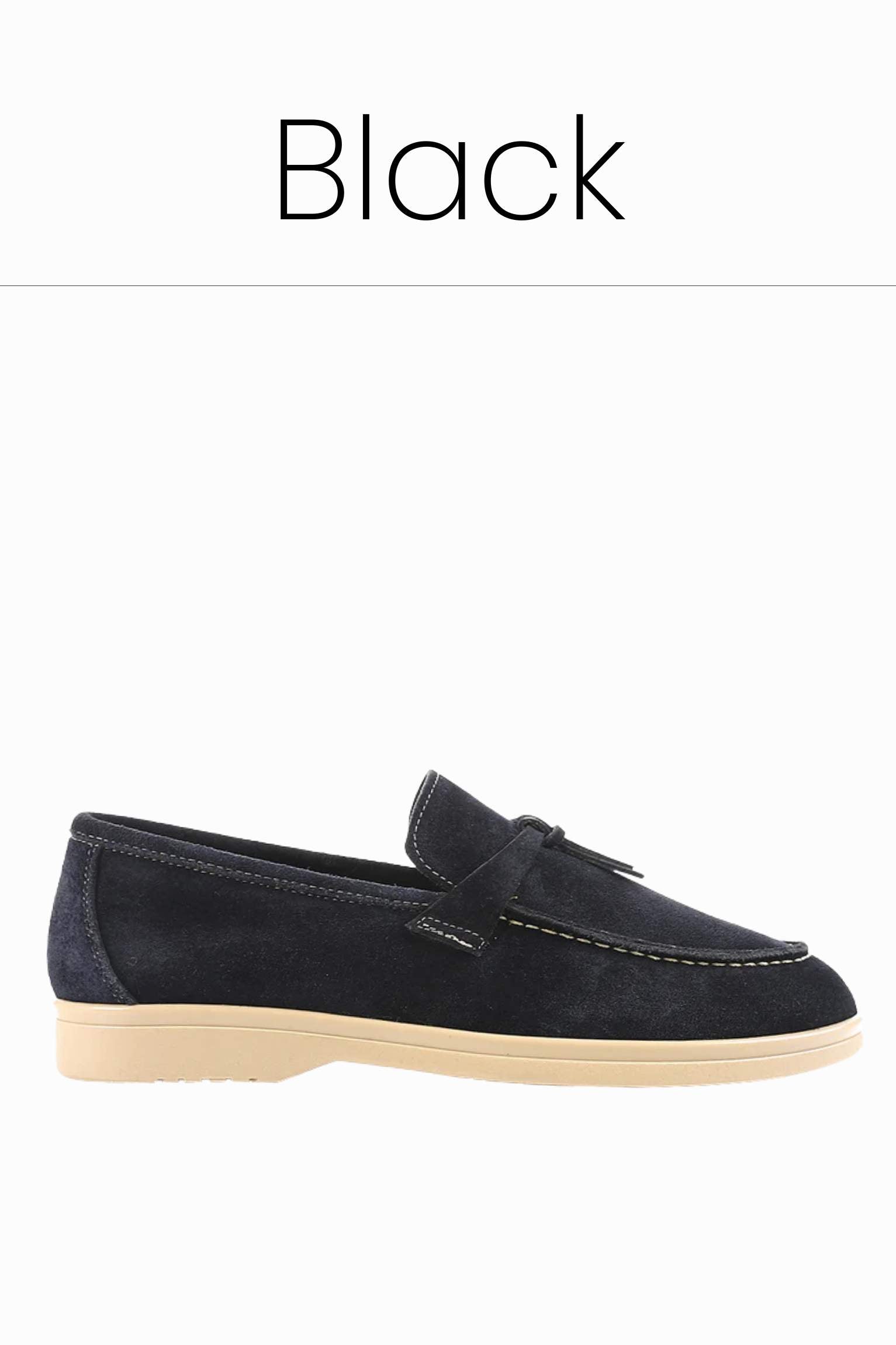 Premium black seaside loafer