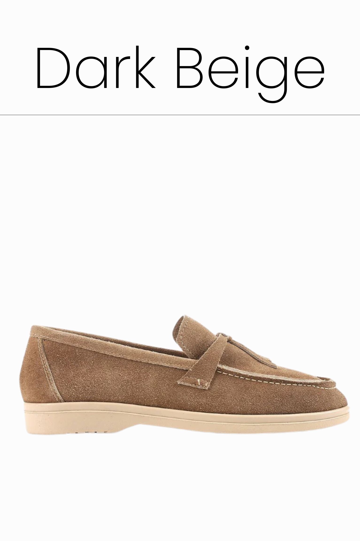 Premium dark beige tassel loafers